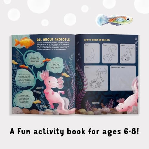 Amazing Axolotls: An Activity Book for Kids with Coloring, Mazes, Crosswords, and More by Little Bigfoot