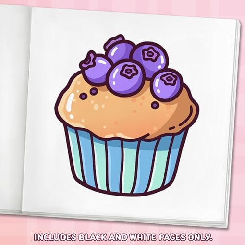 Cute & Sweet Coloring Book: Bold, Easy, and Simple Food Designs for Adults with Cakes, Candies, Ice Cream, Pastries, Desserts, and More! (Bold and Easy Coloring Books) by Jade Summer