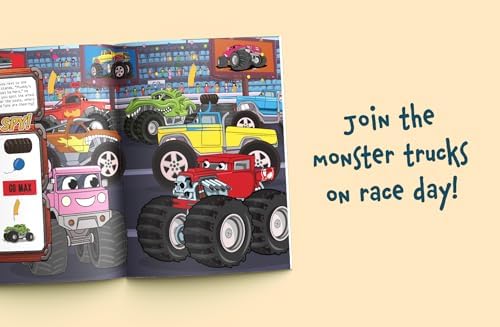 I Spy Monster Trucks: Spot Mighty Monster Trucks on Race Day! A Cute Search and Find Book for Toddlers (I Spy Books for Toddlers) by Marlies Larch