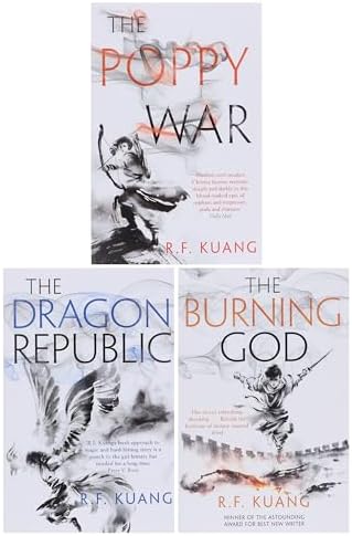 The Poppy War Trilogy 3-Book Box Set by R.F. Kuang – The Poppy War, The Dragon Republic, The Burning God | Dark Epic Fantasy Series by R.F. Kuang