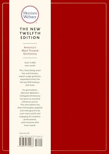 Merriam-Webster's Collegiate Dictionary, 12th Edition by Merriam-Webster