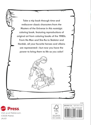 Masters of the Universe: Retro Power! Coloring Book by Mattel