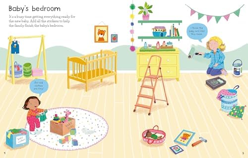 First Sticker Book The New Baby: A Fun Sticker Book for Children (Ages 3-5) About Welcoming a New Baby by Jessica Greenwell