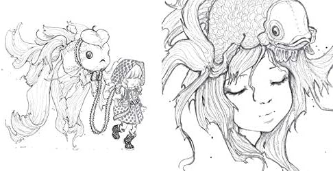 Pop Manga Mermaids and Other Sea Creatures: A Coloring Book by Camilla d'Errico