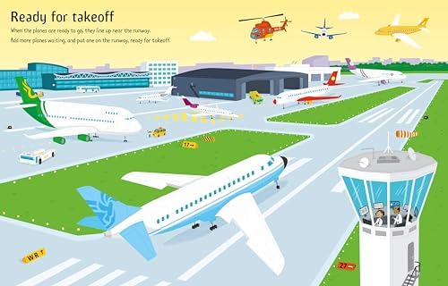 First Sticker Book Airport: Screen-Free Fun with Busy Scenes of Planes and Pilots for Kids (Ages 3-5) by Sam Smith