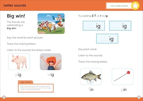 Disney Learning Big Workbook Preschool: Math & English Workbook for Kids Aged 3-5, Curriculum-Based by DK