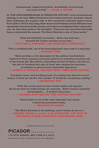 The Shock Doctrine: The Rise of Disaster Capitalism by Naomi Klein