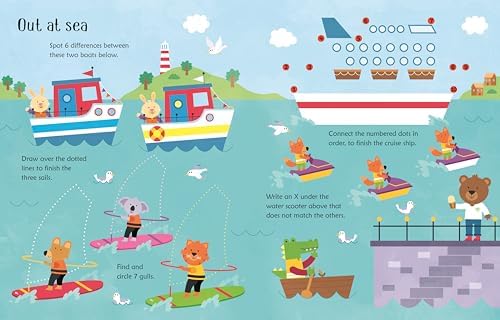 Wipe-Clean Things That Go Activities: A Fun Preschool Activity Book with Vehicles and Animals for Kids (Ages 3-5) (Wipe-clean Activities) by Kirsteen Robson