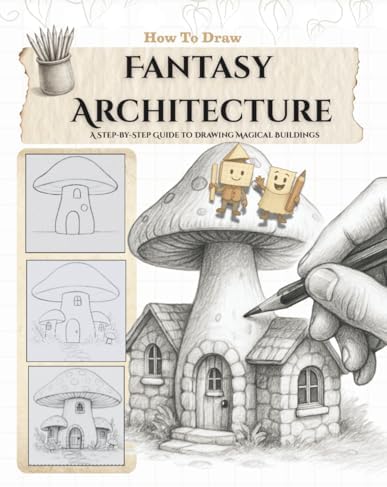 How To Draw Fantasy Architecture. A Step-by-Step Guide to Drawing Magical Buildings: Create Castles, Cottages, and Charming Curiosities with Ease (Worlds Unfolded) by Sophie Barton
