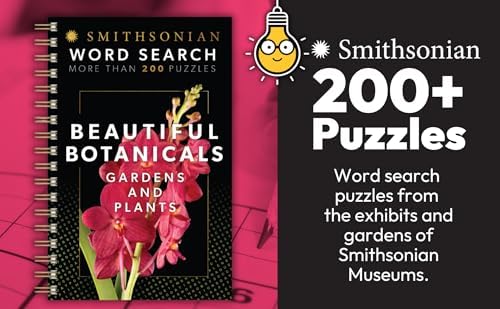 Smithsonian Word Search Gardens & Plants - Beautiful Botanicals Spiral-Bound Puzzle Multi-Level Word Search Book for Adults Including More Than 200 Puzzles (Brain Busters) by Parragon Books