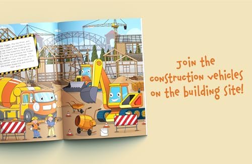 I Spy Construction Vehicles: Spot Trucks, Cranes, Excavators & More on an Exciting Construction Site Journey! A Cute Search and Find Book for Toddlers (I Spy Books for Toddlers) by Marlies Larch