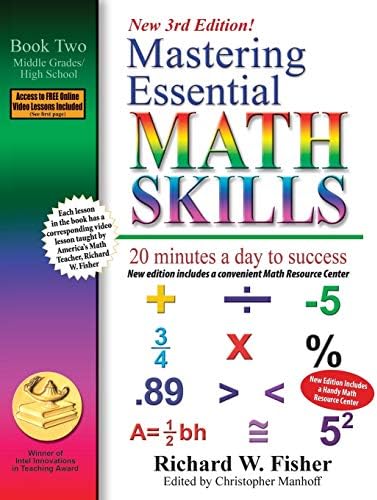 Mastering Essential Math Skills, Book 2: Middle Grades/High School, 3rd Edition: 20 minutes a day to success (Stepping Stones to Proficiency in Algebra) by Richard W Fisher