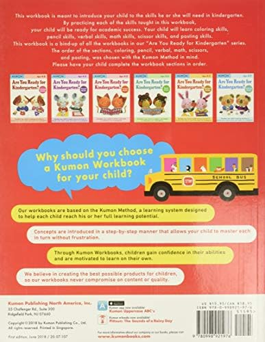 Kumon Are You Ready for Kindergarten Preschool Skills (Big Preschool Workbook), Ages 3-5, 384 pages (Arkw) by Kumon Publishing North America