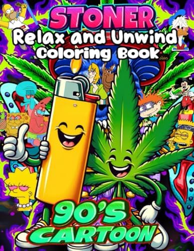 Stoner Coloring Book: 50+ Trippy & Psychedelic Designs for Stress Relief and Relaxation, Perfect Gift for Adults and Fans of Retro Cartoons to Unwind by Michelle Stegemeier
