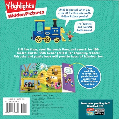 Hidden Pictures My First Lift-the-Flap Jokes: A Lift-the-Flap Joke Book for Beginning Readers, Interactive Kids Joke Book with Hidden Pictures Puzzles and Kid-Friendly Humor (Highlights Joke Books) by Highlights