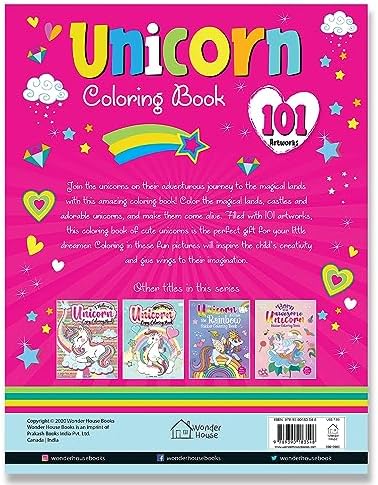 101 Unicorn Colouring Book: Fun Activity Colouring Book For Children by Wonder House Books