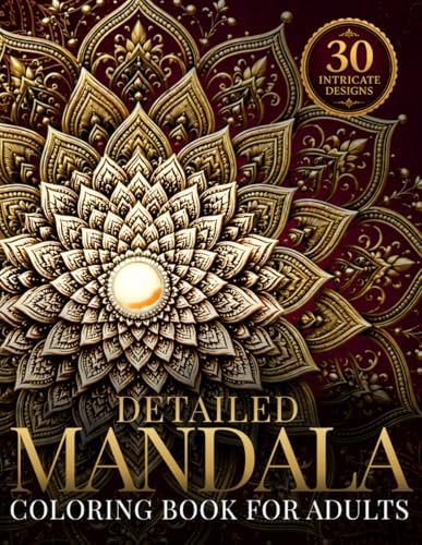 Detailed Mandala Coloring Book for Adults: Intricate Mandalas for Relaxation, Mindfulness & Stress Relief (StillHaven Studio Mandalas – Hard) by StillHaven Studio