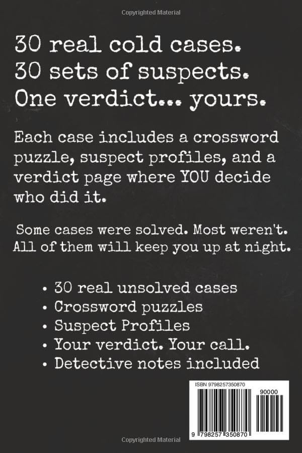 Cold Case Files: The Unsolved Murder Mystery Word Search: Volume 1 — 30 Real Unsolved Cases, Suspect Profiles, and Word Search Puzzles for True Crime Fans by A.S. Price