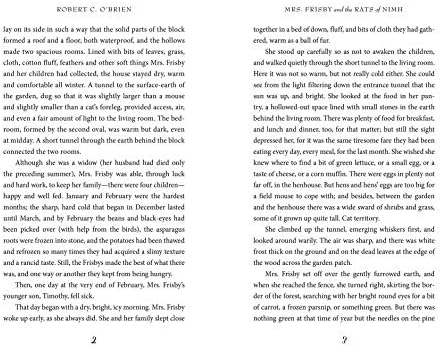 Mrs. Frisby and the Rats of Nimh by Robert C. O'Brien