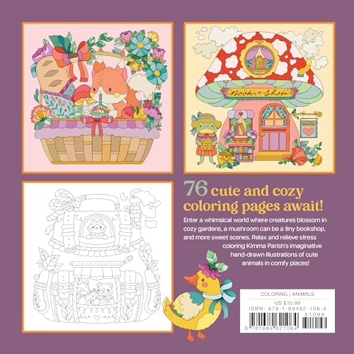 So Many Cozy Animals!: Cute & Comfy Scenes to Color by Kimma Parish