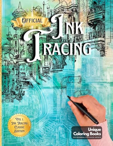 Ink Tracing Coloring Book, Follow the White Lines to Reveal a Unique City. A New Concept for the Reverse Coloring Book: Pen and Ink Art, Fantasy ... Book for All Ages. Architecture Color Book by Chroma Ink Editions