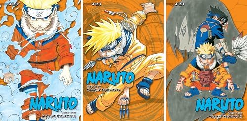 Naruto 3-in-1 Omnibus Complete Collection (24 Books) Manga Series Set, by Masashi Kishimoto (24 volumes, comprising Naruto Volumes 1-72) by Masashi Kishimoto
