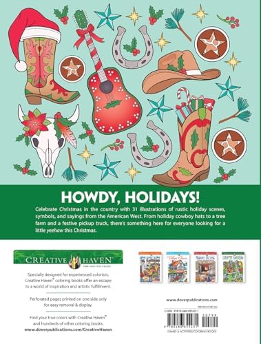 Creative Haven Country Western Christmas Coloring Book (Adult Coloring Books: Christmas) by Jessica Mazurkiewicz