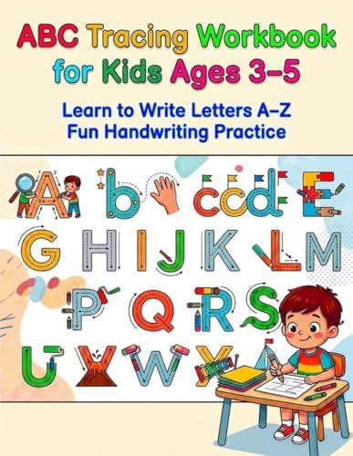 Alphabet Tracing Workbook for Kids Ages 3-5: Learn to Write Letters A–Z: Handwriting Practice Book with Uppercase and Lowercase Letters for Preschool and Kindergarten Kids by PMIS