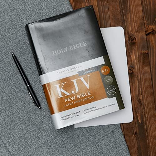KJV, Pew Bible, Large Print, Hardcover, Black, Red Letter, Comfort Print: Holy Bible, King James Version by Thomas Nelson