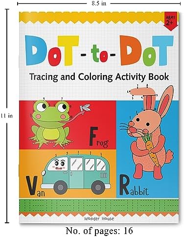 Preschool Activity Book: Dot-To-Dot - Tracing and Coloring Activity Book For Kids by Wonder House Books