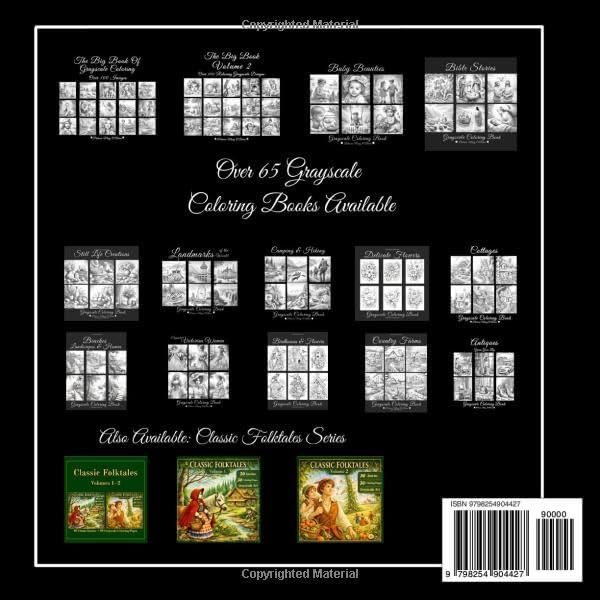 The Big Book of Grayscale Coloring Volume 2: Learn Grayscale Coloring Techniques and Color Blending with Over 100 Beautiful Designs from Landscapes, ... Cozy Scenes (Grayscale Coloring Book Series) by Patricia Mary O'Brien