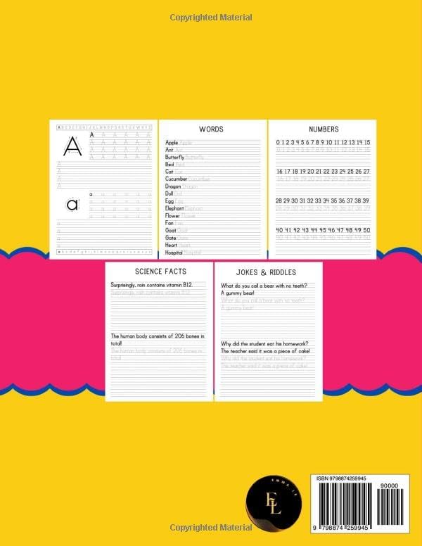 The Print Handwriting Workbook for Kids Ages 8-12: Improve Your Penmanship and Writing Skills with 123 Mind-Blowing Science Facts by Emma Le