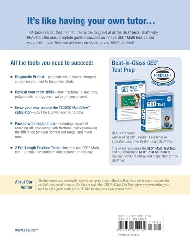 GED Math Test Tutor, For the 2025-2026 GED Test: Certified GED Aligned Prep (GED® Test Preparation) by Ms. Sandra Rush M.A.