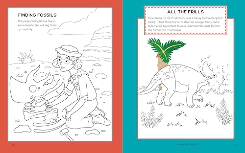 Dinosaur Activity Book for Kids: 70 Activities Including Coloring, Dot-to-Dots & Spot the Difference by Lauren Thompson