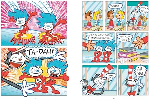 Dr. Seuss Graphic Novel: Thing One and Thing Two Have Homework to Do: A Cat in the Hat Story by Art Baltazar