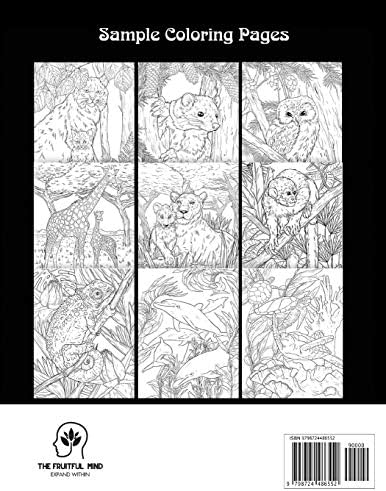 100 Wildlife Scenes: An Adult Coloring Book Featuring 100 Most Beautiful Wildlife Scenes with Animals, Birds and Flowers from Oceans, Jungles, Forests and Savannas by Coloring Book Cafe