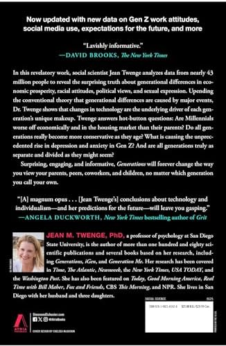 Generations: The Real Differences Between Gen Z, Millennials, Gen X, Boomers, and Silents―and What They Mean for America's Future by Jean M. Twenge PhD