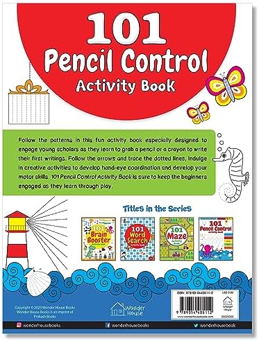 101 Pencil Control Activity Book For Kids: Tracing Practise Book Age 2+ by Wonder House Books