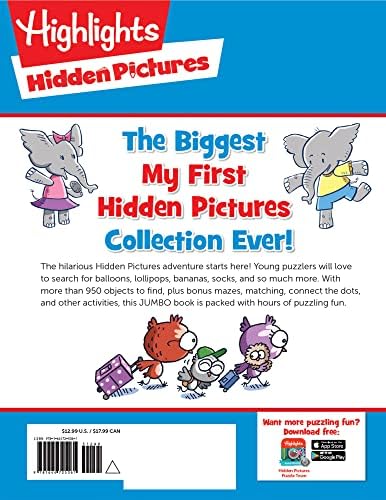Jumbo Book of My First Hidden Pictures: 115+ Hidden Pictures Puzzles in Highlights Activity Book, Seek and Find Puzzles for Kids 3+ (Highlights Jumbo Books & Pads) by Highlights