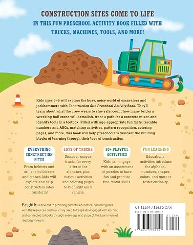 Construction Site Preschool Activity Book: Fun Learning with Trucks, Tools, and Mighty Machines by Liv Wan