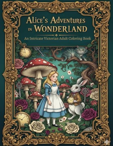 Alice’s Adventures in Wonderland: An Intricate Victorian Adult Coloring Book (The Timeless Tales Coloring Collection) by Moonlit Folio Studio