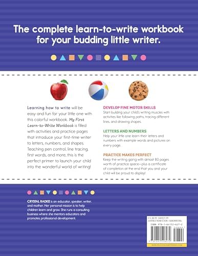 My First Learn-to-Write Workbook: Practice for Kids with Pen Control, Line Tracing, Letters, and More! (My First Preschool Skills Workbooks) by Crystal Radke