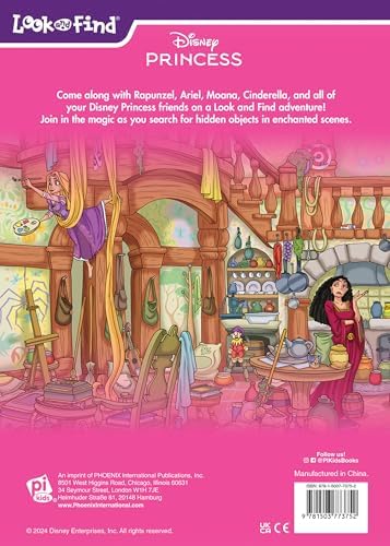 Disney Princess Cinderella, Belle, Moana, and More! - Magical Adventures Look and Find Activity Book - PI Kids by Pi Kids