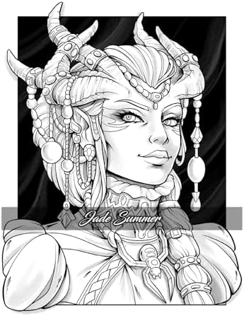 Dark Fantasy: Horror Adult Coloring Book with Fairies, Mermaids, Princesses, Unicorns, Vampires, Witches and More! by Jade Summer