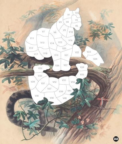 Brain Games - Sticker by Number - Vintage: Animals (28 Images to Sticker) by Publications International Ltd.