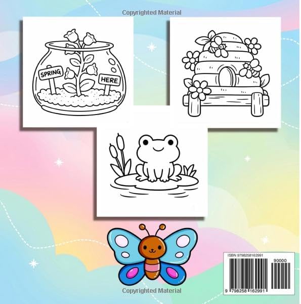 Spring Vibes: Bold and Easy Coloring Book for Adults and Teens: Large Print Simple Spring Designs for Relaxation, Mindfulness and Stress Relief (Perfect for Beginners) by Mimi Loo