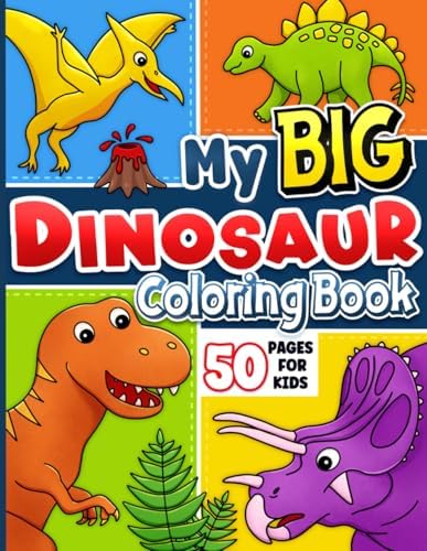 Coloring Book for Kids: Dinosaurs for Boys and Girls Ages 4-8 by BJB Publishing