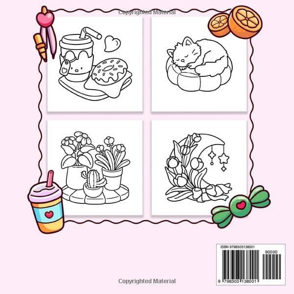 Sweet Relax: Coloring Book for Adults and Teens Featuring Bold and Easy Designs of Animals, Flowers, Cute Things, and More For Relaxation by Mimi Moty