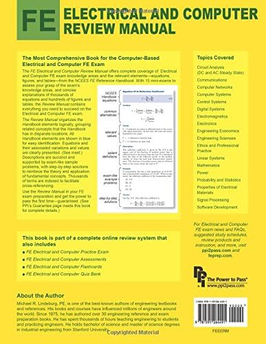 PPI FE Electrical and Computer Review Manual – Comprehensive FE Book for the FE Electrical and Computer Exam by Michael R. Lindeburg PE