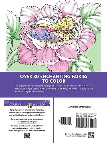 Adult Coloring Enchanted Fairies Coloring Book (Adult Coloring Books: Fantasy) by Barbara Lanza